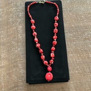 Amazing red jasper necklace.
